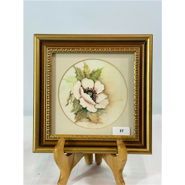 Original Watercolor — White Poppy by Maisie Lewis