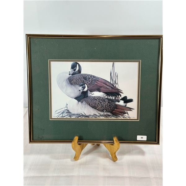 Framed Print "True Companions" by Art LaMay – Nesting Canada Geese