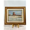 Image 1 : Framed Original Oil – Prairie Grain Elevator by W. Vik