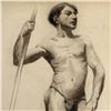 Image 2 : Angelo Comolli (Italian, 1863-1949), Standing Male Nude with Staff, 1912