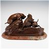 Image 3 : Pierre-Jules Mene French Bronze Sculpture Dogs Chasing Rabbit