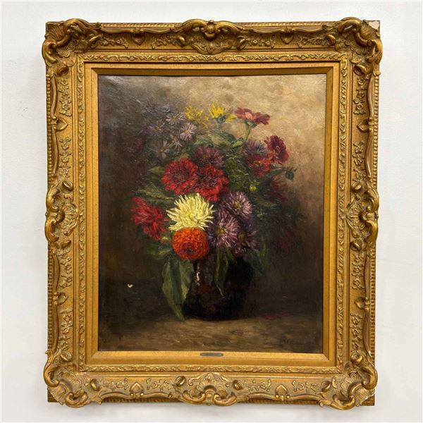 Johan Enthoven (Dutch, 1898-1956), Gemengde bloemen, Oil on Canvas, 1913