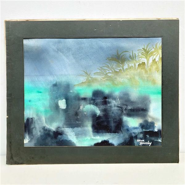 Udise Wakely, Storm in Yucatan, Isla Mujeres #1, Original Watercolor