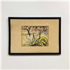Image 1 : Abstract Watercolor and Ink on Paper, Signed Lieber