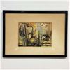 Image 1 : Lieber, Abstract Expressionist Watercolor and Ink on Paper