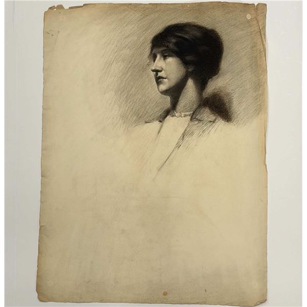 Angelo Comolli (Italian, 1863-1949), Portrait Study of a Woman, ca. 1911-1913