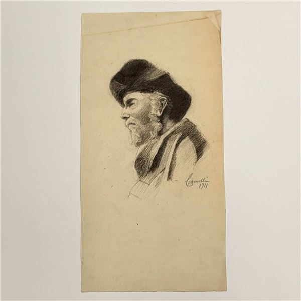 Angelo Comolli (Italian, 1863-1949), Profile Portrait of a Bearded Man, 1911