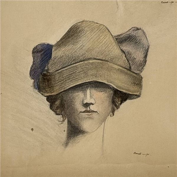 Angelo Comolli (Italian, 1863-1949), Two Fashion or Costume Studies, 1911