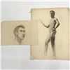 Image 1 : 2pc Angelo Comolli (Italian, 1863-1949), Male Study Drawings on Paper