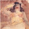 Image 2 : Hank Virgona (American, 1929-2019), Reclining Female Nude, Mixed Media on Paper