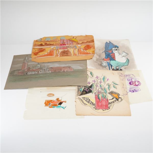 Herbert Leopold (1920-2009) A Collection of Printed Sketches and Studies