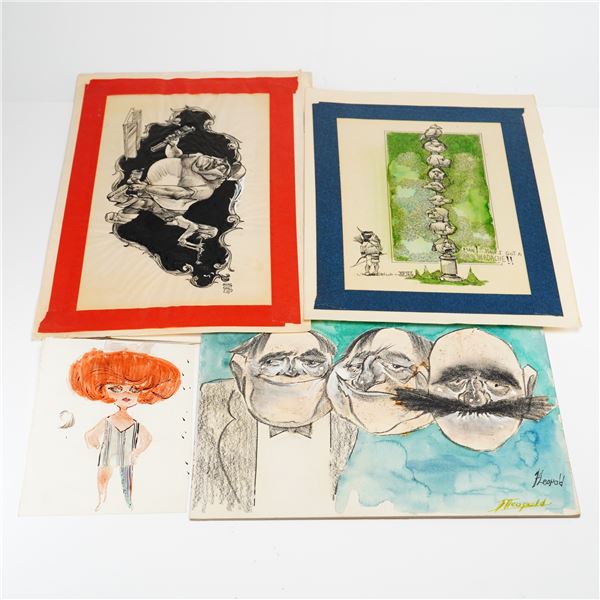 Herbert Leopold (American, 1920-2009)  Collection of Sketches and Portraits