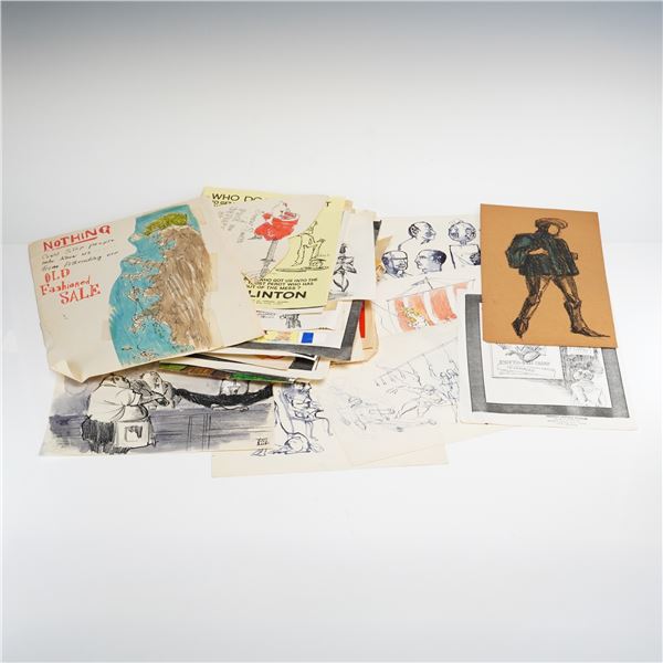Herbert Leopold (American, 1920-2009) Collection of Original Drawings and Sketchbooks