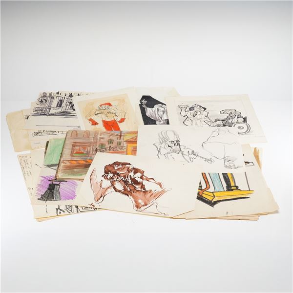 Herbert Leopold (American, 1920-2009), Collection of Original Sketches and Illustrations