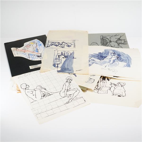A Collection of Herbert Leopold Original Drawings Sketches and Studies