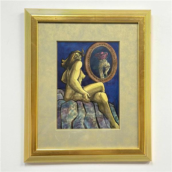 Ricardo Moreno Blanco (Argentine, b. 1943), Hotel Alojamiento, Mixed Media on Paper