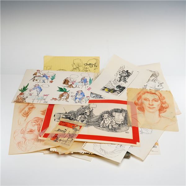 Assortment of Original Sketches and Sketchbooks