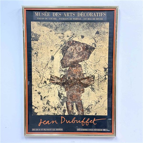 Jean Dubuffet, Homme Abstrait, Exhibition Poster for Musee des Arts Decoratifs, 1961