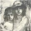 Image 2 : Edith Nachbar, Sisters, Artist's Proof Lithograph