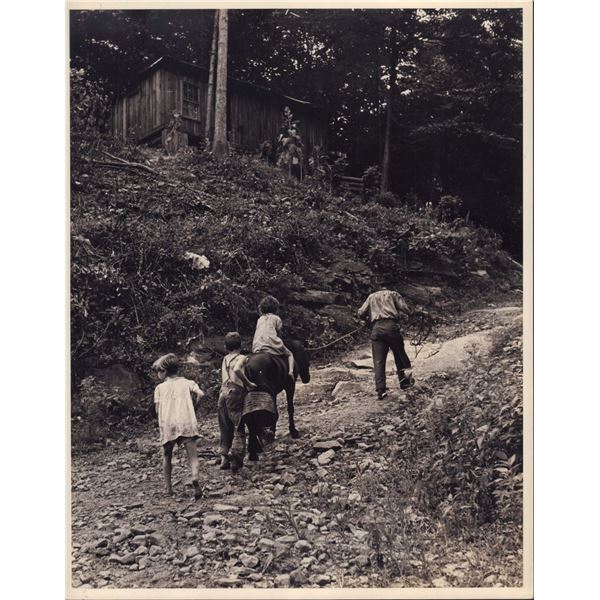 Eliot Elisofon, Vintage Silver Gelatin Print, Rural Appalachian Scene with Children and Pony