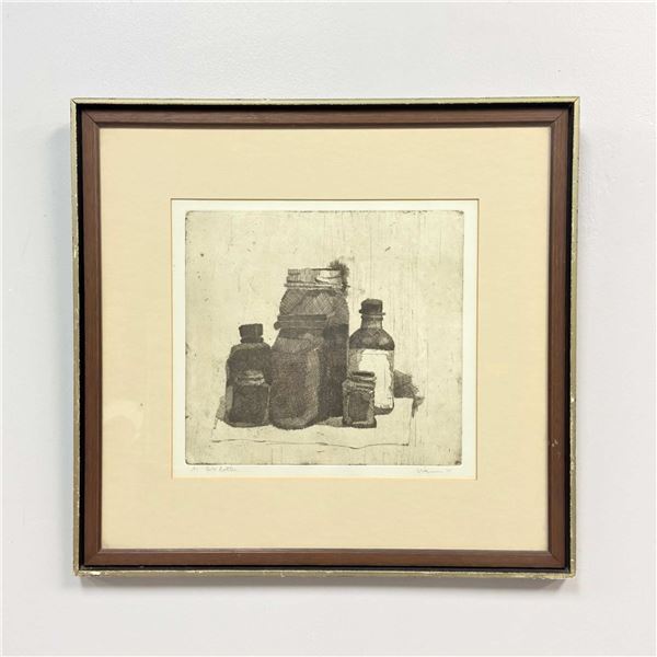 Hank Virgona (American, 1929-2019) Six Bottles, Artist Proof Etching, 1974