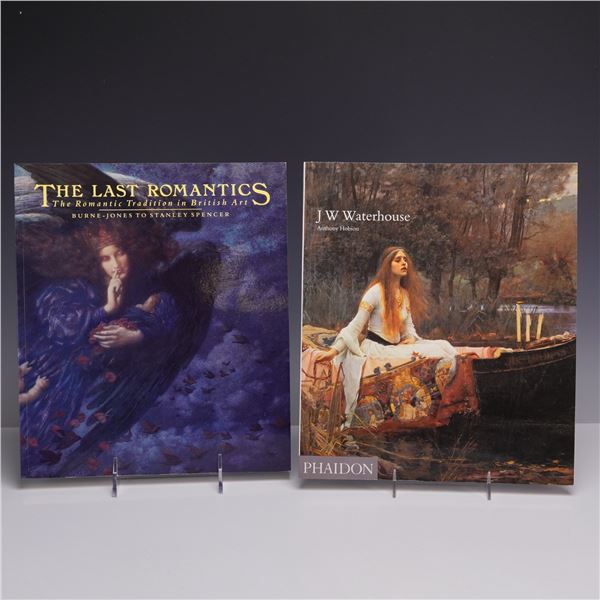 2pc Art Reference Books: The Last Romantics (1989) and J W Waterhouse (1994)