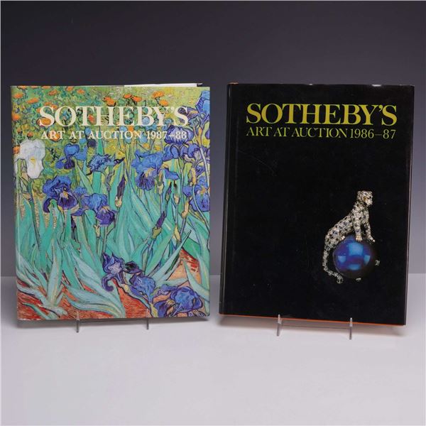 2pc Sotheby's Art at Auction Books 1986-87 and 1987-88. Fogg, G. and S. Liddell, eds. Sotheby's Publ