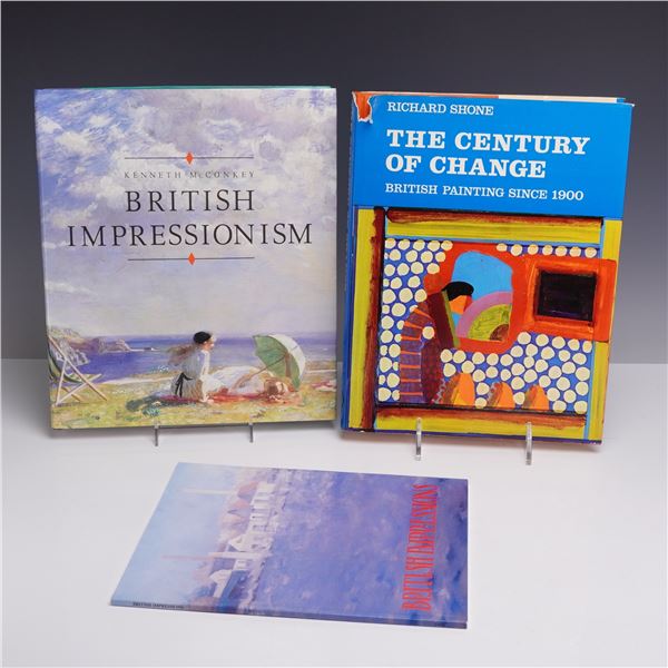 3pc British Art Reference Books and Catalog by Kenneth McConkey and Richard Shone. (DJ)