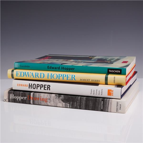 Collection of 4 Edward Hopper Hardcover and Softcover Books, Various Authors and Publishers