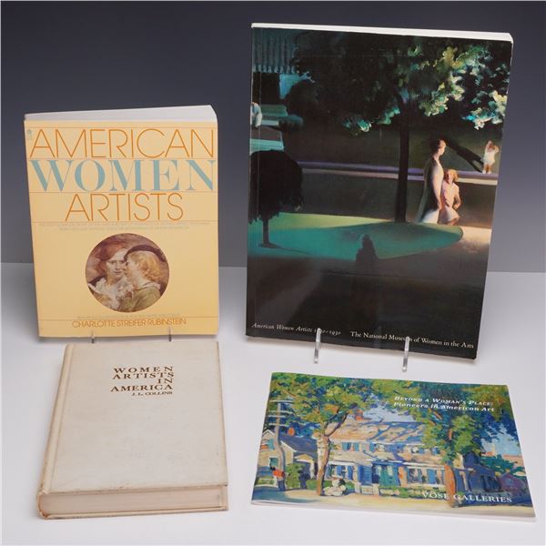A Lot of 4 American Women Artists Books by Eleanor Tufts, Charlotte Rubinstein, and Others.
