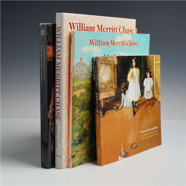 Four William Merritt Chase Art Hard and Softcover Books, Various Publishers