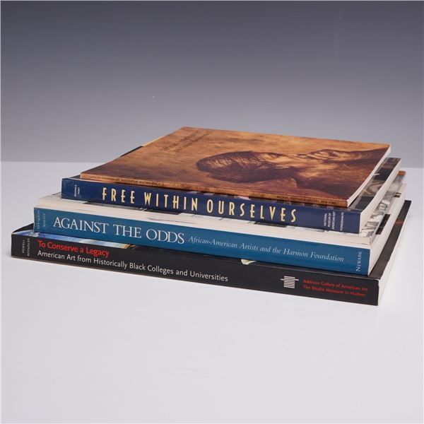 Lot of 5 African-American Art Softcover Books including To Conserve a Legacy and Against the Odds