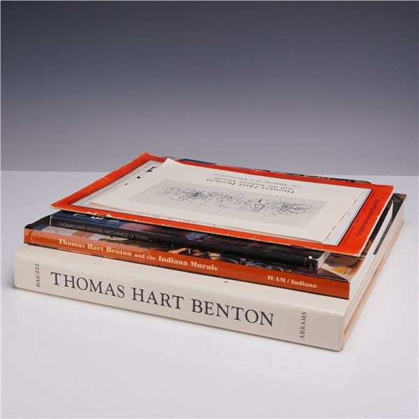 Lot of 5 Thomas Hart Benton Books and Ephemera