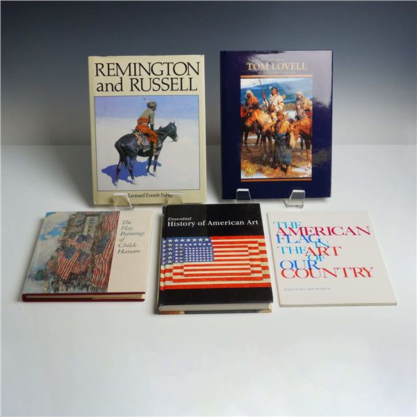 Five American Art History Hard and Softcover Books Including The Art of Tom Lovell