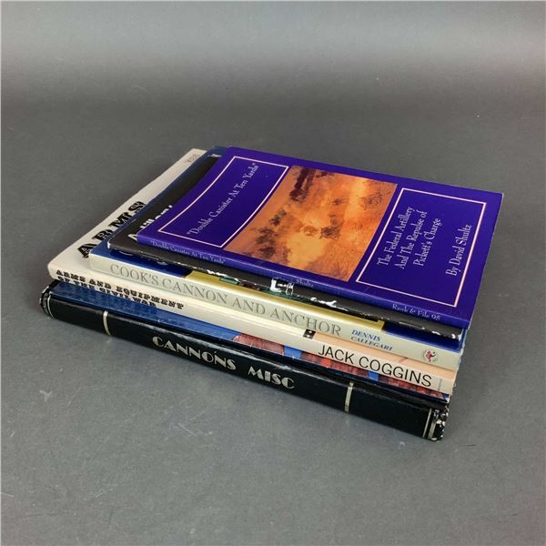 6pc Artillery and Firearms Reference Books and Auction Catalogs