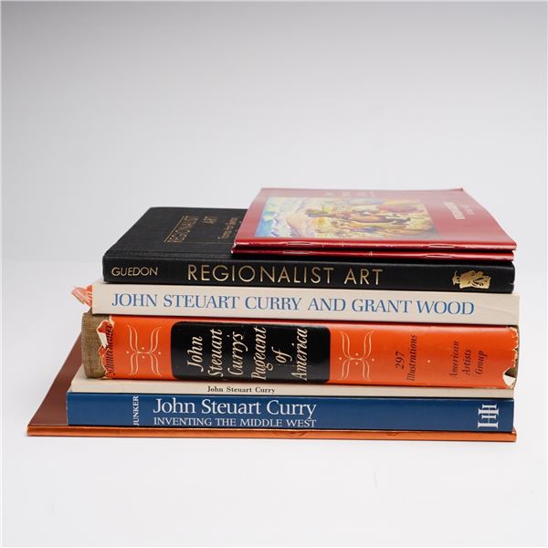 8pc John Steuart Curry and Regionalist Art Books and Catalogs
