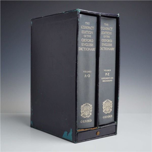 2pc The Compact Edition of the Oxford English Dictionary. 1979