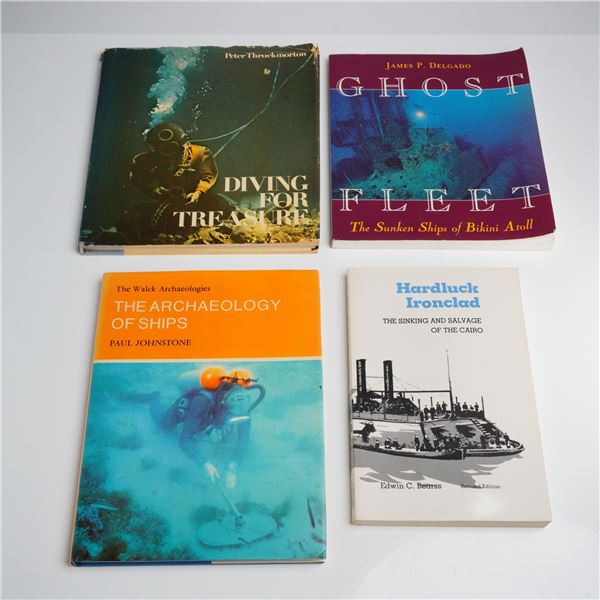 4pc Books on Underwater Archaeology and Treasure