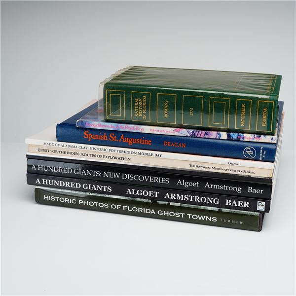 A Lot of 9 Florida History and Exploration Books and Exhibition Catalogs (DJ)