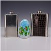 Image 2 : 3pc Russian Souvenir Grouping Including Nesting Dolls and Flasks
