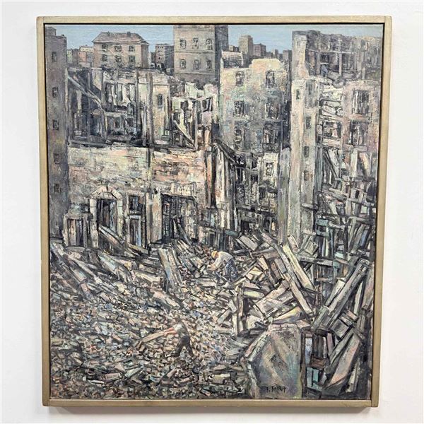 Frank Taira (Japanese-American, 1913-2010) Fading Memories Oil on Canvas