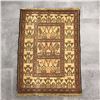 Image 2 : Pair of Afghan Stylized Animal and Floral Design Wool Rugs