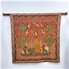 Image 1 : Serigraphic Tapestry Wall Hanging after the 1500s Lady and the Unicorn, Titled The Touch