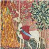 Image 3 : Serigraphic Tapestry Wall Hanging after the 1500s Lady and the Unicorn, Titled The Touch