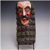 Image 1 : Mexican Polychrome Carved Wood Folk Art Mask
