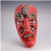 Image 1 : Mexican Folk Art Hand-Carved & Painted Wood Dance Mask with Fish