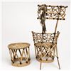 Image 2 : 2pc Handmade Huichol Folk Art Pieces, Shaman's Chair (Uweni) and Side Table