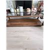 Image 1 : VINTAGE WOOD AND GLASS DISPLAY COFFEE TABLE