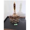Image 1 : VINTAGE DECANTER WITH MATCHING STEMMED GLASSES SET