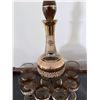 Image 3 : VINTAGE DECANTER WITH MATCHING STEMMED GLASSES SET